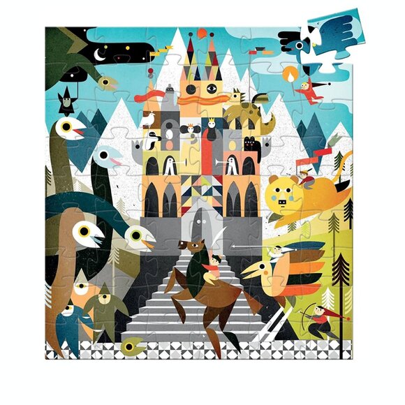 DJECO - Silhouette Puzzle - The Fantastic Castle Jigsaw Puzzle 54 pieces - Picture 2 of 2